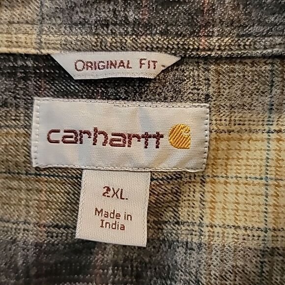 Carhartt Men's Hubbard 100% Cotton Flannel Shirt - Picture 7 of 12